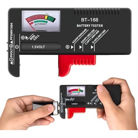 Testeur de Piles Universel Pile pour AA, AAA, C, D, 9V & Bouton 1.5V Contrôleur Tension Batterie Maison et Usage Quotidien - (1/5)
