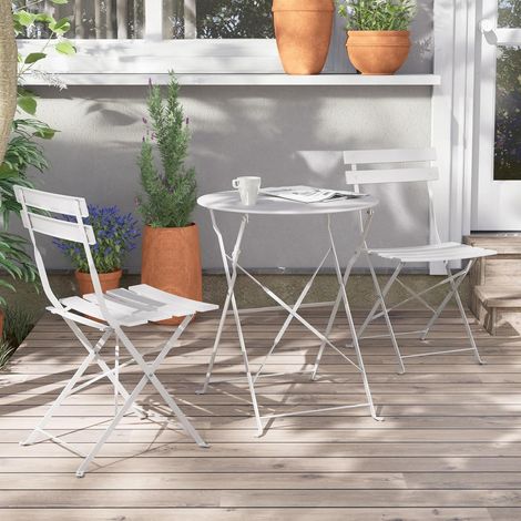 Grand Patio Bistro Set Gartenmöbel Stahl Klappbar Balkonset Hof (1/5)