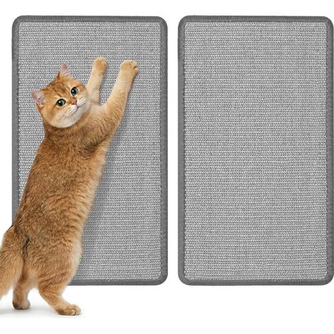 Lot de 2 Tapis Griffoir Chat Sisal 50x30cm, Tapis pour Chat Anti-Griffe, Protection Meubles (1/5)