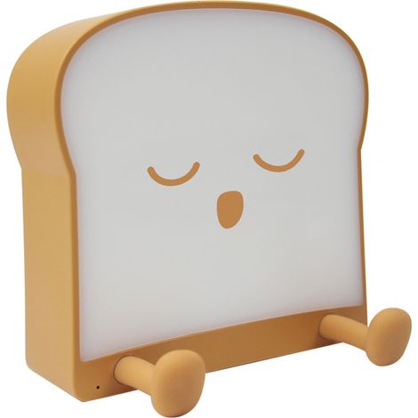 Veilleuse Forme De Tartine - LED Double Face 4000 K - Batterie Rechargeable 1200 Mah - Fonction Support Téléphone Portable - 1 Pièce (1/5)