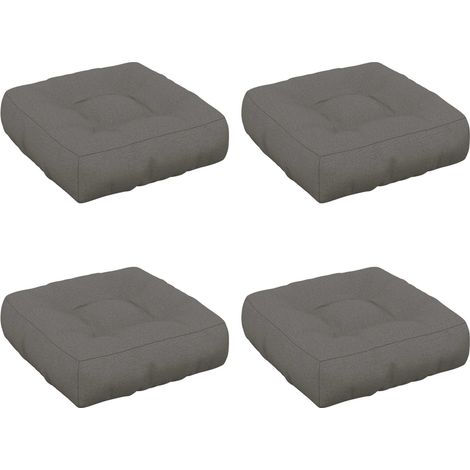 Coussins de siège 4 pièces VIANEN 4 pcs 100 % polyester Gris – canapé