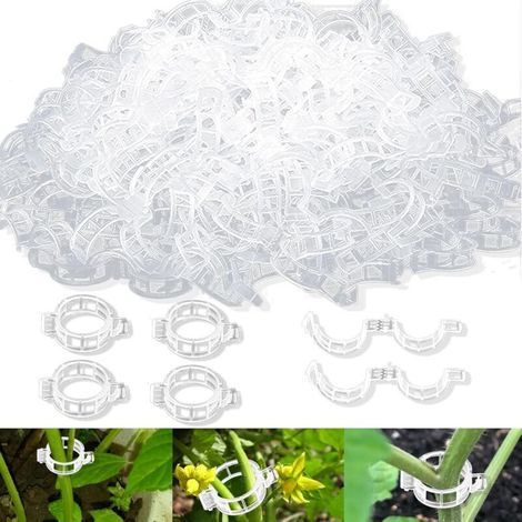 250 Pièce Clip en Plastique sécurisé pour Plantes, Attache Tomate, Clips Support pour Attacher Les Plantes de Jardin Clips, p (1/4)