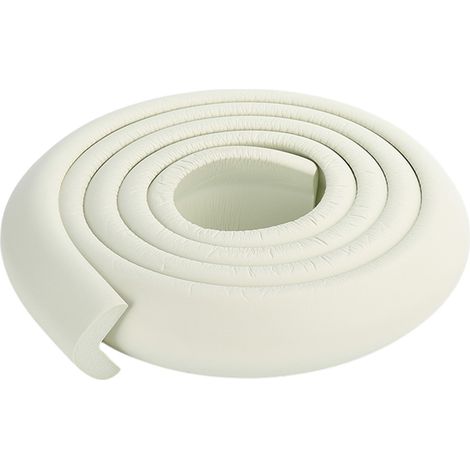 Protections de bord de table en mousse extra épaisse, conçues pour la sécurité des bébés, 2 m (blanc cassé, rose, gris, blanc) (1/5)