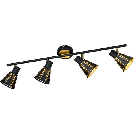 Plafonnier design faisceau lumineux salle à manger spot doré spot réglable trio lumières 800300432 (1/3)