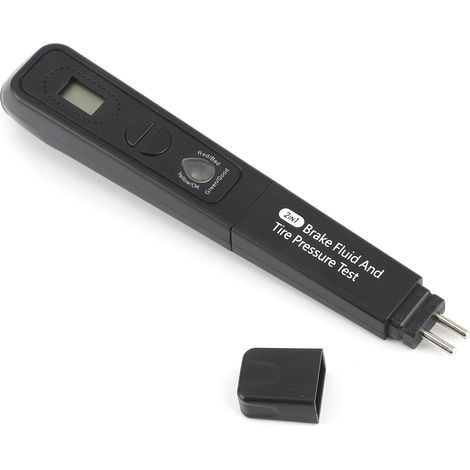 2-in-1 Bremsflüssigkeits- und Reifendruckprüfstift – Präziser, tragbarer Ölqualitätsprüfer mit 5 LED-Anzeigen (1/5)