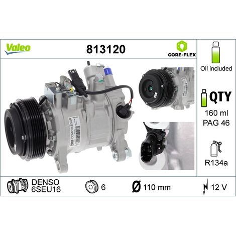 Compresseur, climatisation Valeo 813120 BMW 64529223694 64529225703 9223694