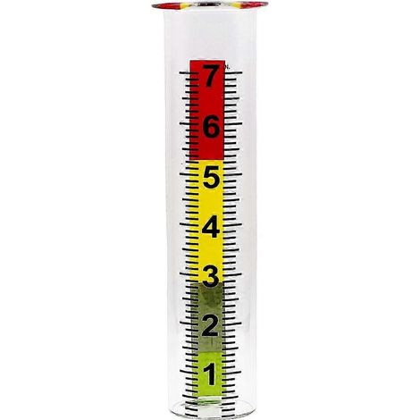 Pluviomètres d'extérieur à installation simple - Pluviomètre en verre pour une mesure précise des précipitations JH7 - Fond tricolore (1/5)