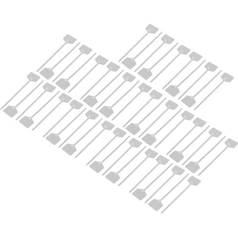 50 bridas de nailon autoblocantes de 3×120 mm, etiquetas blancas para cables, conectores para marcar cables.