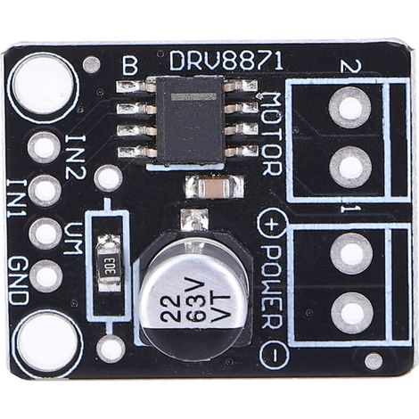 Carte de commande de moteur CC DRV8871 BOB, module de commande 3,6 A avec port de contrôle PWM pour imprimante, appareil électrique et équipement industriel (1/5)