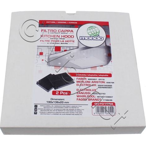 Faber Elica Filtre charbon pour hotte 2 pieces (1/3)
