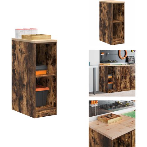 Garagen-Aufbewahrungsschrank Räuchereiche Massivholz Kiefer - Garagen-Aufbewahrungsschrank - Garagen-Aufbewahrungsschränke - Schrank - Garagenschrank (1/5)