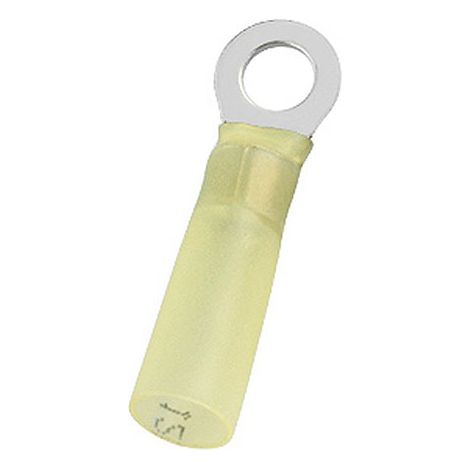 Cosses à œillet RS PRO, Isolé, Jaune, 6mm², M5.3 (10), 9.6mm