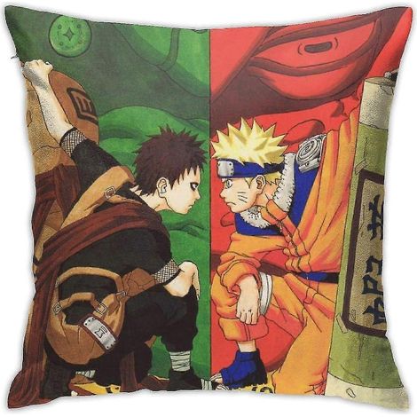 Einzigartiges Dekokissen mit Anime-Motiv, Kissenbezug mit integriertem, verdecktem Reißverschluss, weiches und dekoratives Kissen, geeignet für Mädchenzimmer, quadratisches Kissen
