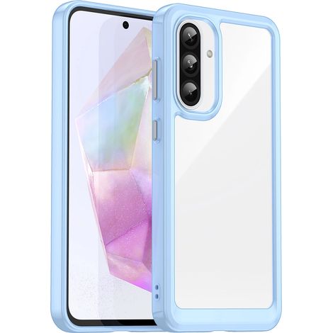 Coque Espace pour Samsung Galaxy A56 avec cadre flexible - Bleue (1/5)
