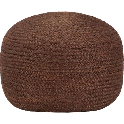 Handgefertigter Sitzpuff Braun 40 x 45 cm Jute