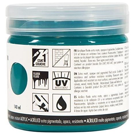 Peinture Acrylique - PEBEO - Mat Pub - Vert canard - 140 ml - Séchage rapide, indélébile (1/3)