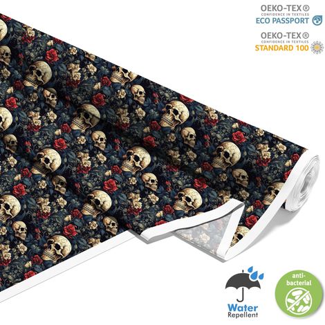 TESSUTI DECORATIVI PER ESTERNI OXFORD - Motivo Teschio I DX4669 (1/5)