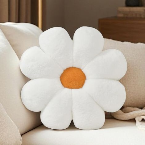 1 Coussin Sol, Forme Fleur, Peluche Douce, 38 cm, Décoration Salon Chambre