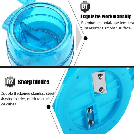 Machine à glace JeiibrZui - Acier inoxydable - Modèle portable - Pour la maison et l'hôtellerie-restauration - Permet de réaliser des granités et de la glace pilée (1/5)
