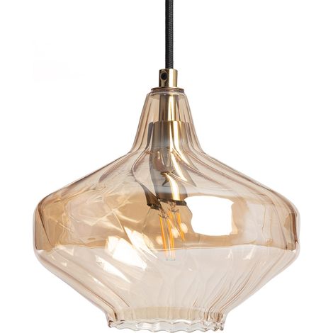 Lámpara Colgante Cristal Blas Ámbar