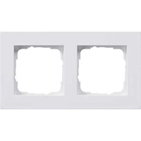 Gira Abdeckrahmen 2f flach Gira E2 Reinweiß 0212295 (1/2)