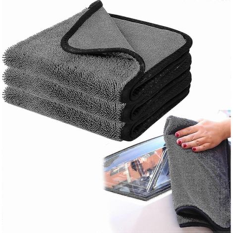 Serviette de bain brillante extra-large, serviette de séchage Exul Fastdry 40 x 60 cm, serviette de cabine de douche pour absorber l'eau dans la douche et la salle de bain (ensemble de 3 pièces) (1/5)