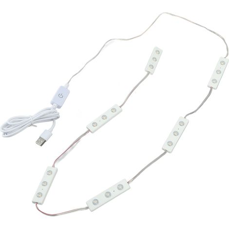 LED-Schminkspiegel-Lichtleiste mit Touch-Funktion, augenschonend, 6 Reihen, 18 LEDs, einstellbar, warmweiß (1/5)