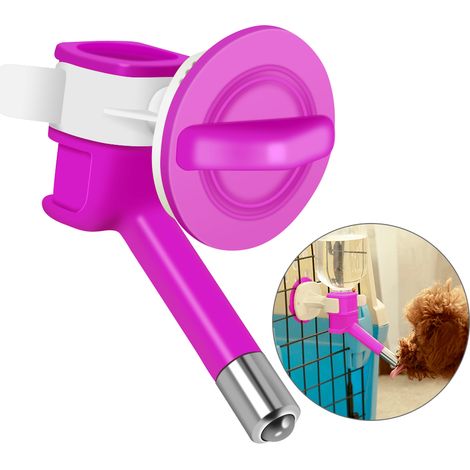 Distributeur d'eau pour chien et chat, abreuvoir à buse, fontaine à eau d'intérieur (violet) (1/5)