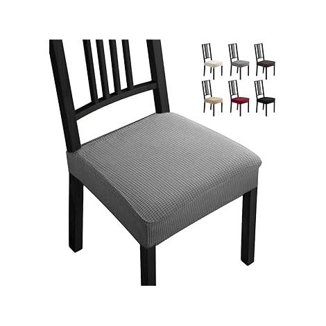 (1er-Pack, Grau) 2-teiliger Stuhlhussen-Esszimmerhussen-Set (1/5)