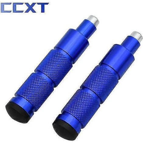 CNC-gefräste Aluminium-Fußrasten M8 für Honda, Kawasaki, Yamaha, KTM, Suzuki Motorräder, ATVs, Roller und Dirtbikes (Universal) – Blau
