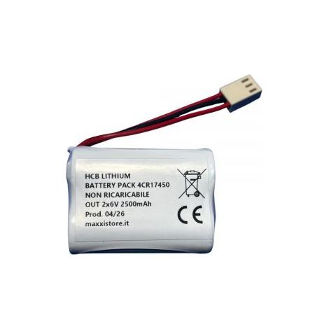 HCB batteria compatibile sirena Comelit RFSIR702 BTESIR 2x6V 2500mAh