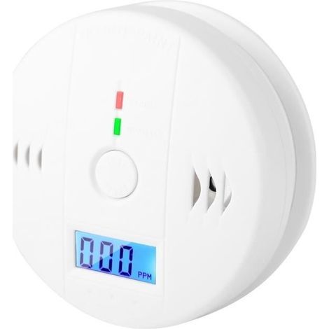 Qiilu Carbon Monoxide Alarm Smart CO Smoke Sensor Gas Poisoning Warning Detector (1/4)