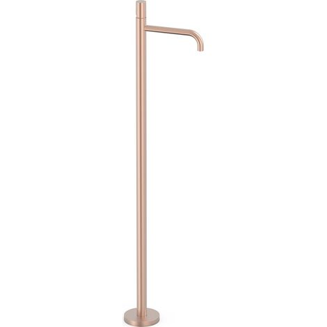 TRES 26285306OPM STUDY EXCLUSIVE Grifo Monomando Con Toma A Suelo Para Lavabo Oro Rosa Mate - ref: 26285306OPM