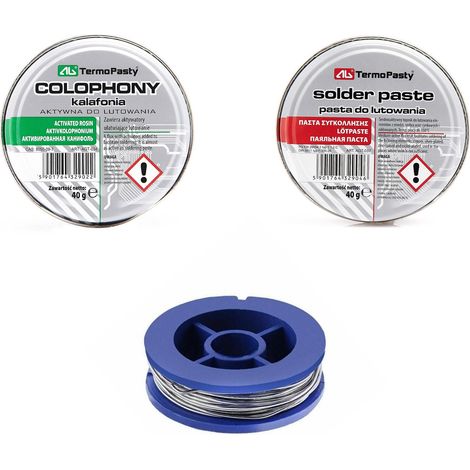 Coffret Techrebal en boîte métallique 50 g + pâte 40 g + colophane 40 g (1/5)