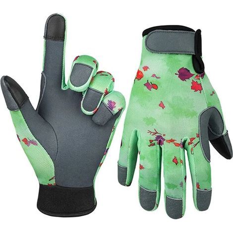 Thornfest Women's Gardening Gloves, Green, Size L - Work Gloves for Weeding, Digging, Planting, Raking, Pruning and Gardening (1/5)
