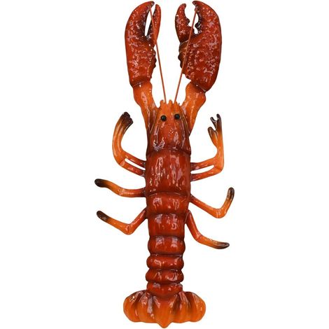 Adorno de pared langosta de metal rojo marinero 45 cm (1/5)