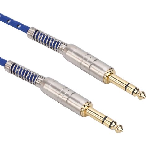 Câble de connexion stéréo 6,35 mm mâle-mâle droit - Cordon audio professionnel (1 m) (1/5)