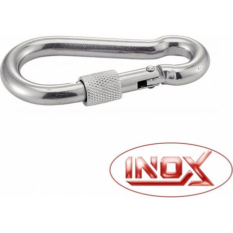Mousqueton Avec Vis de Sécurité Inox A4 L.60 mm - ACTON - Bte 5 - 649166