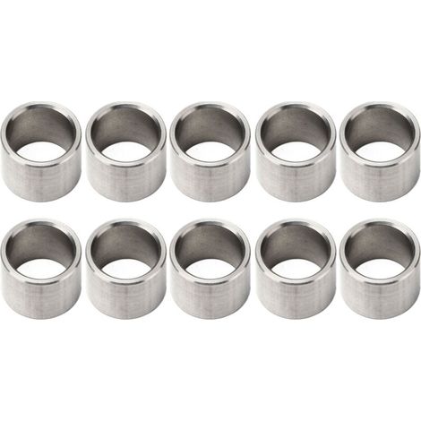 10-teiliges Zubehörset aus Edelstahl, Distanzscheiben, 15 mm Außendurchmesser, 12 mm Innendurchmesser (1/4)