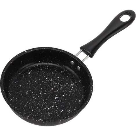 Poêle À Frire - Ø 12 Cm - Compatible Toutes Plaques - Conduction Uniforme - Poignée Ergonomique - Noir - 1 Pièce (1/5)