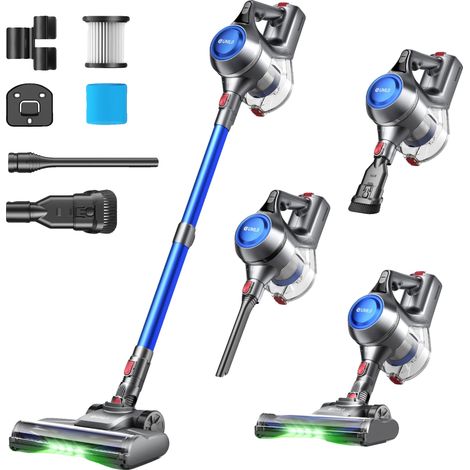 Aspirapolvere senza fili, potente aspirazione, design flessibile, blu, spina europea 220V-240V (1/2)