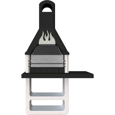 barbecue a legna o carbonella in calcestruzzo sarom fuoco "prometeo" 125x64x215,5 cm (1/10)