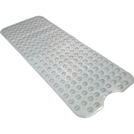 Tapis Baignoire Antidérapant. Anti-moisissure. Extra Long. Antibactérien. Tapis de Douche Hypoallergénique. Lavable en Machine. 100 40CM Clair (1/5)
