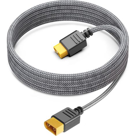XT60 Câble d'extension XT60 Chargeur Câble pour DELTA River 2 station d'alimentation portable R600 C1000 Générateur solaire 16AWG connecteur mâle vers femelle (1/5)