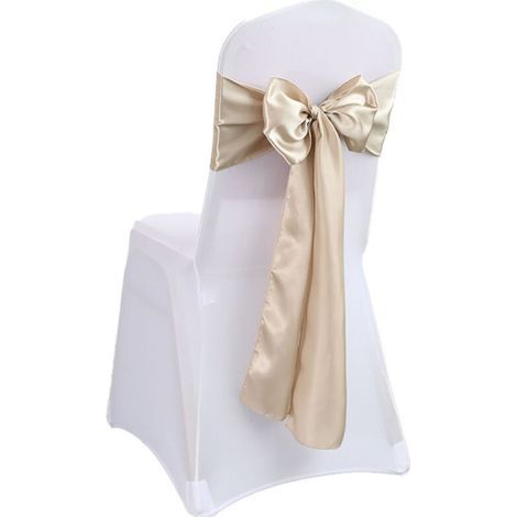 Lot de 10 nœuds décoratifs en satin pour chaise conçus pour les événements de mariage Banquet Décoration de cuisine à domicile (1/5)
