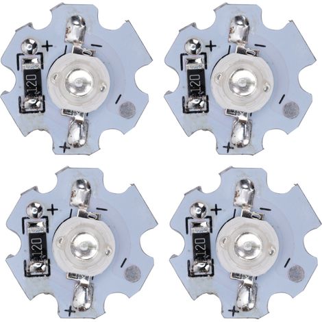 25 Stück 0,5 W 5 V Hochleistungs-LED-Lampenperlen-Lichtquellenchip mit Aluminiumplatte, blaues Licht: 455–460 nm (1/5)
