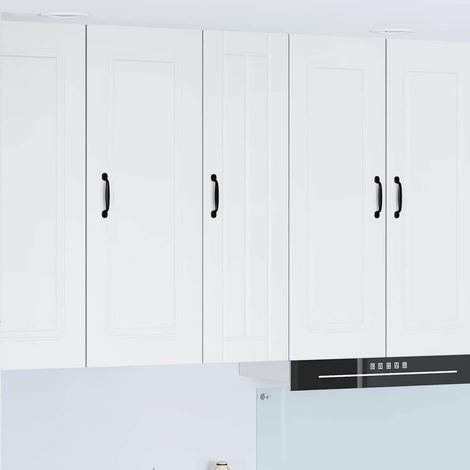 vidaXL Armadietto a muro LUCCA Bianco Lucido 30 x 31 x 100 cm