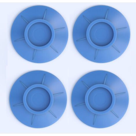 4 Pièces Tapis Anti Vibration Machine Laver, Lave Linge Anti Vibration, Coussinets Pieds de Machine Laver, Sèche Linge Caoutchouc Coussinets, pour Lave Linge Sèche Linge Anti Vibrant (bleu) (1/4)