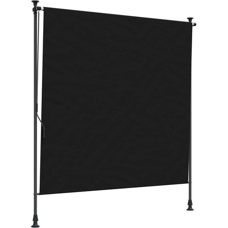 Store enrouleur extérieur noir, 150 x 270 cm (1/2)