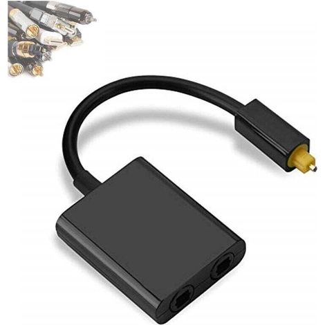 2 in 1 Sortie Optique Repartiteur Audio. Double Port Optique Câble Audio Adaptateur. Séparateur Fibre Remplacement.